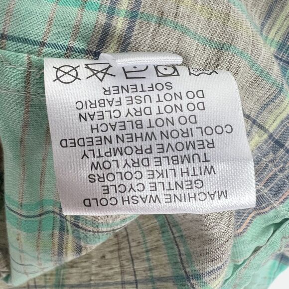 Simms Womens Small Green Plaid Long Sleeve Ruby River Shirt Snap Button Top - Picture 8 of 12